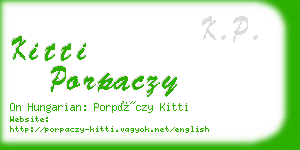 kitti porpaczy business card